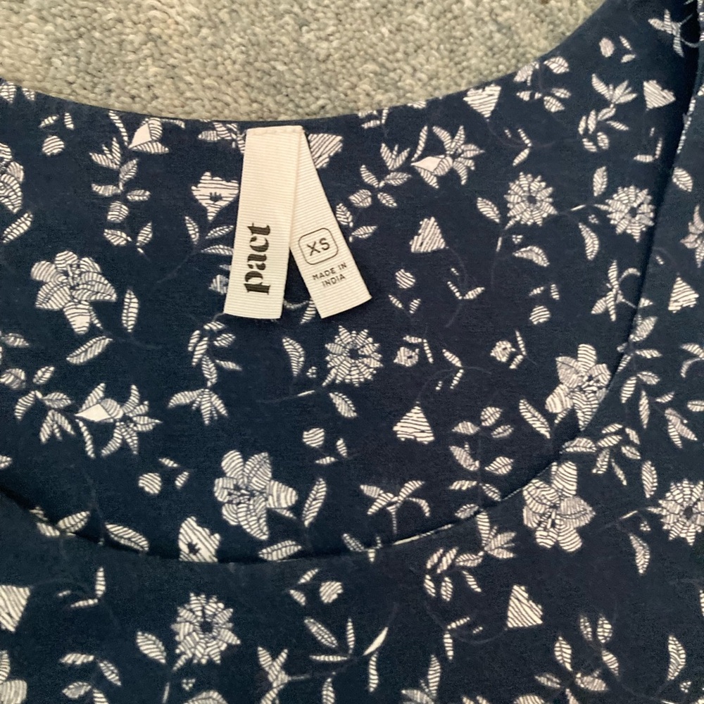 Pact Fit & Flare Ballet Dress in Western Floral French Navy - Picture 5 of 8